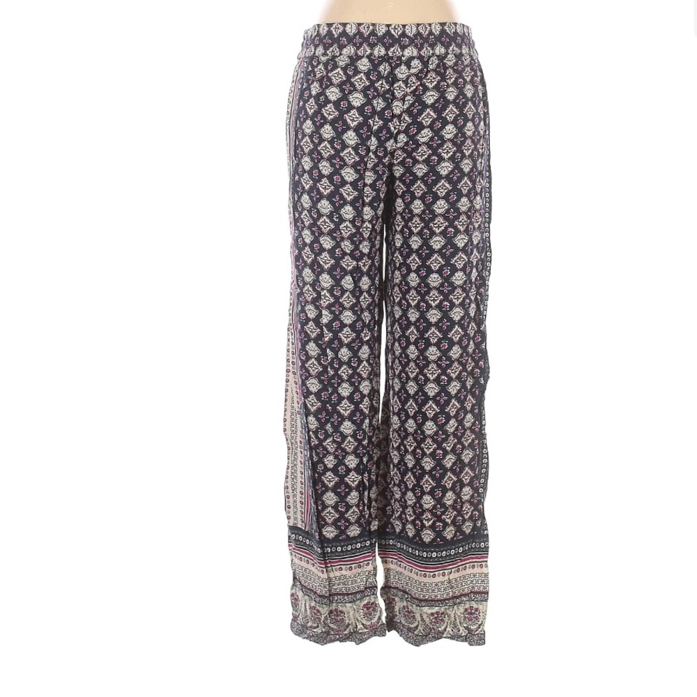 Lucy & Laurel Women Blue Casual Pants L